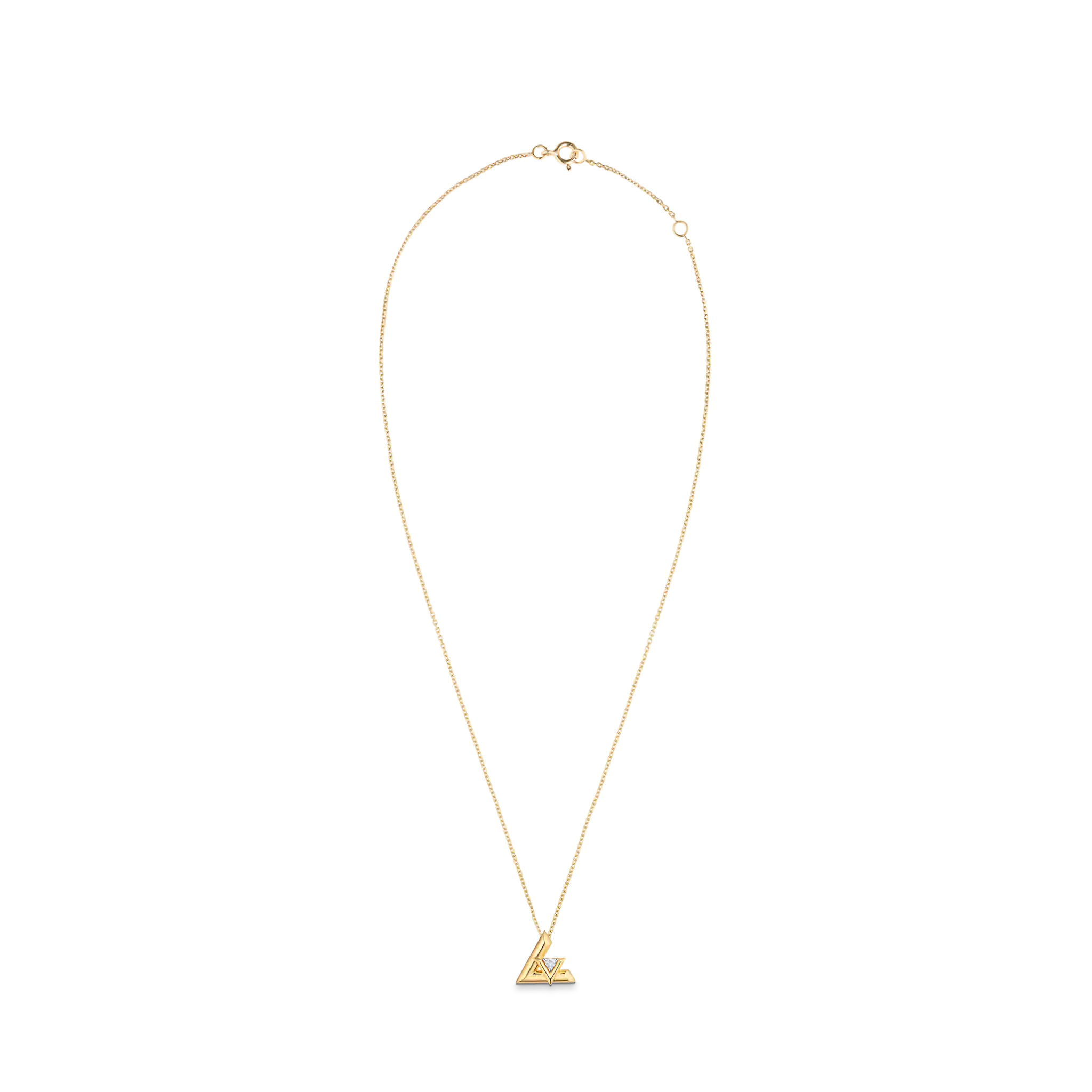 Louis Vuitton Volt One Small Pendant, Yellow Gold And Diamond