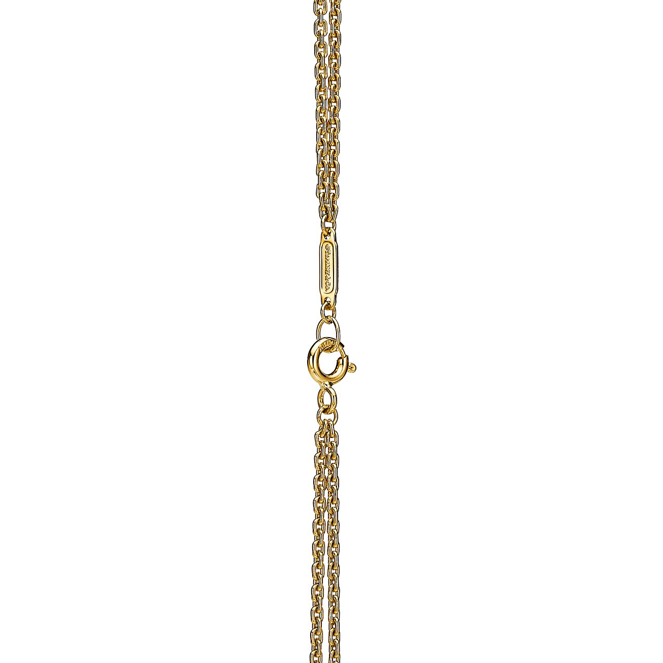 Tiffany & Co. HardWear Link Pendant in Yellow Gold with Pave Diamonds