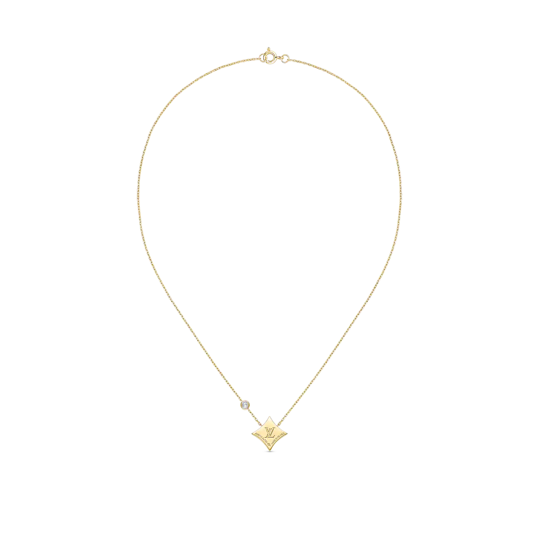 Louis Vuitton Color Blossom Bb Star Pendant, Yellow Gold, Onyx And Diamond