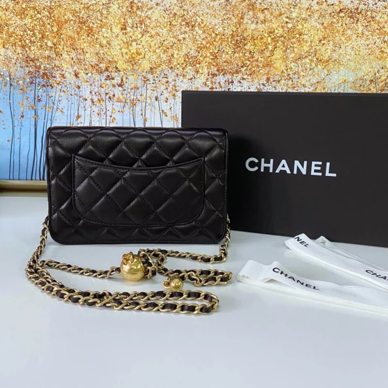 Chanel W-With -Details On Strap Ap1450 In Lambskin