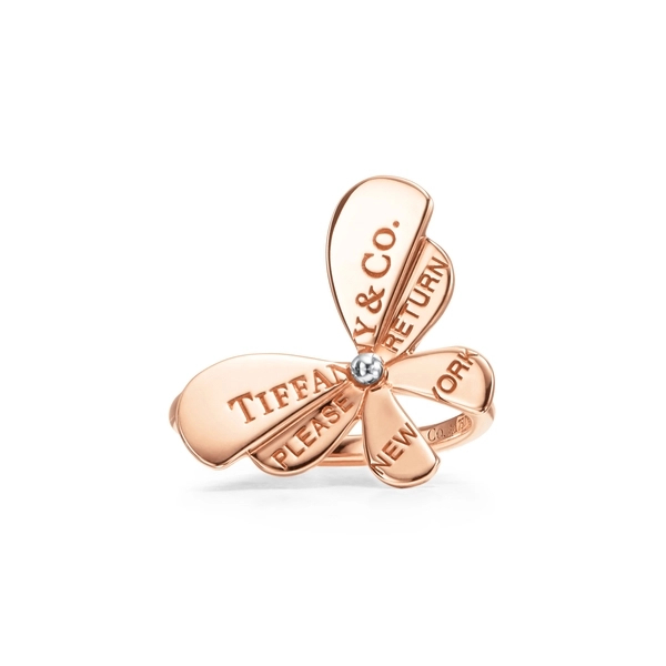Tiffany & Co. Butterfly Ring in Stainless steel and gold plating Rose Gold and Sterling Silver