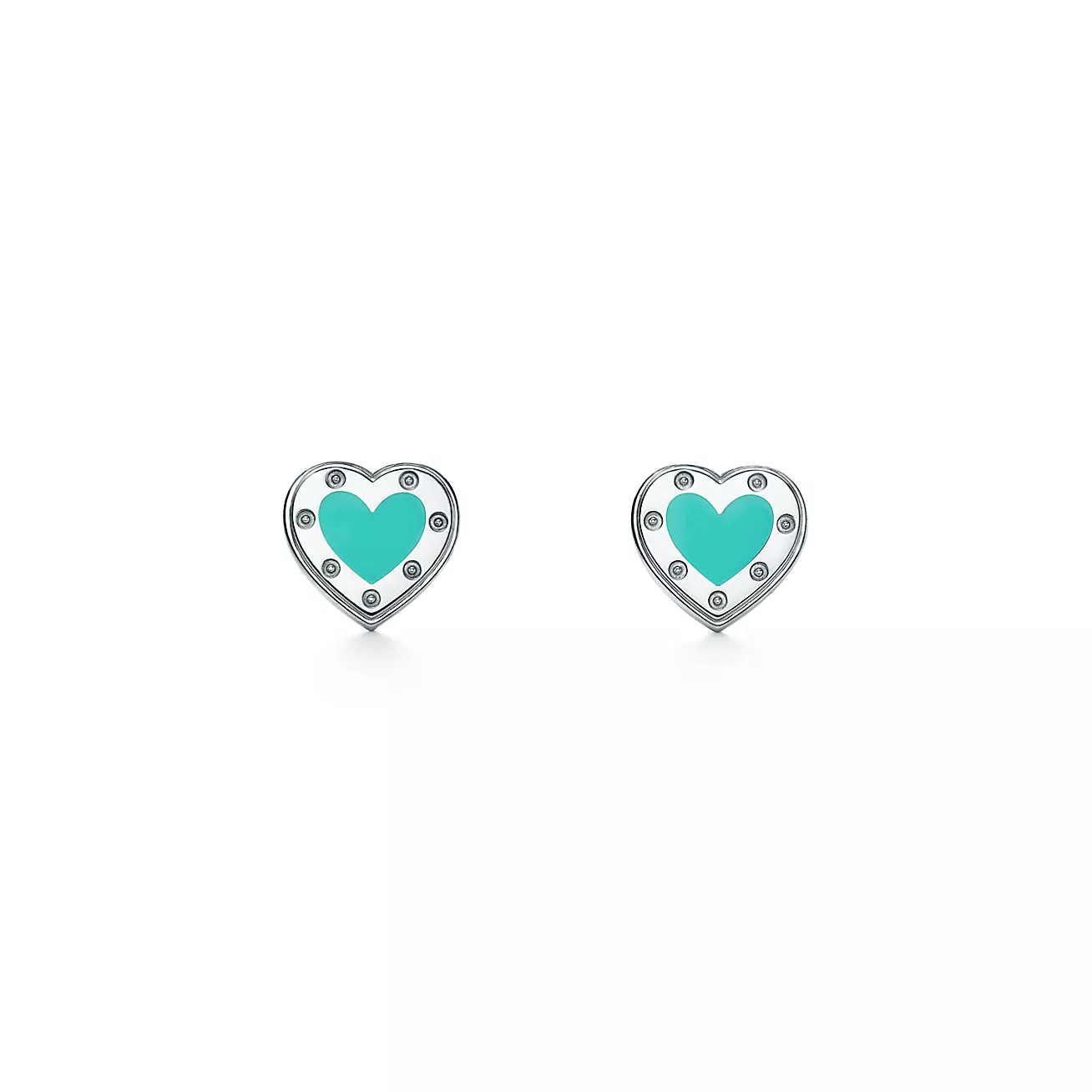 Tiffany & Co. Return to  Love  Blue Heart Earrings in Silver, Mini