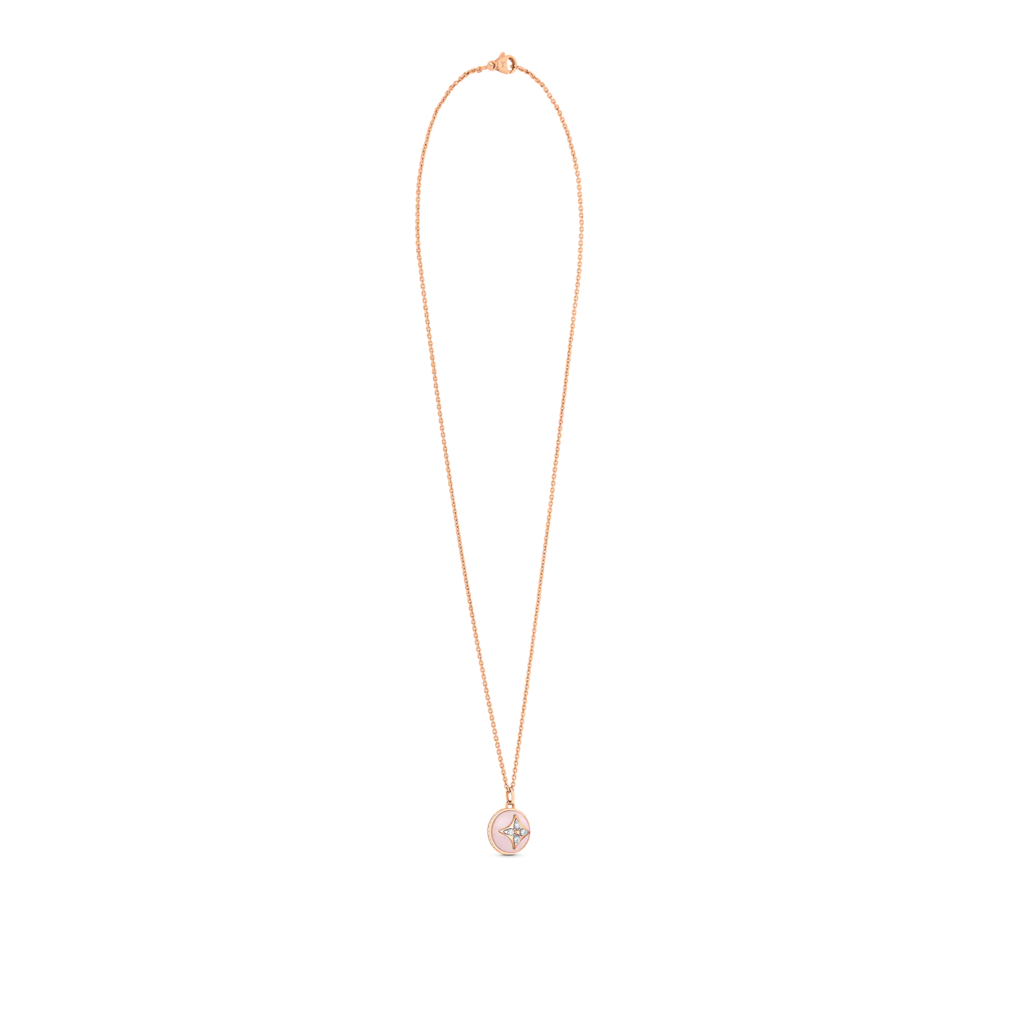 Louis Vuitton B Blossom Pendant, Pink Gold, White Gold, Pink Opal And Diamonds