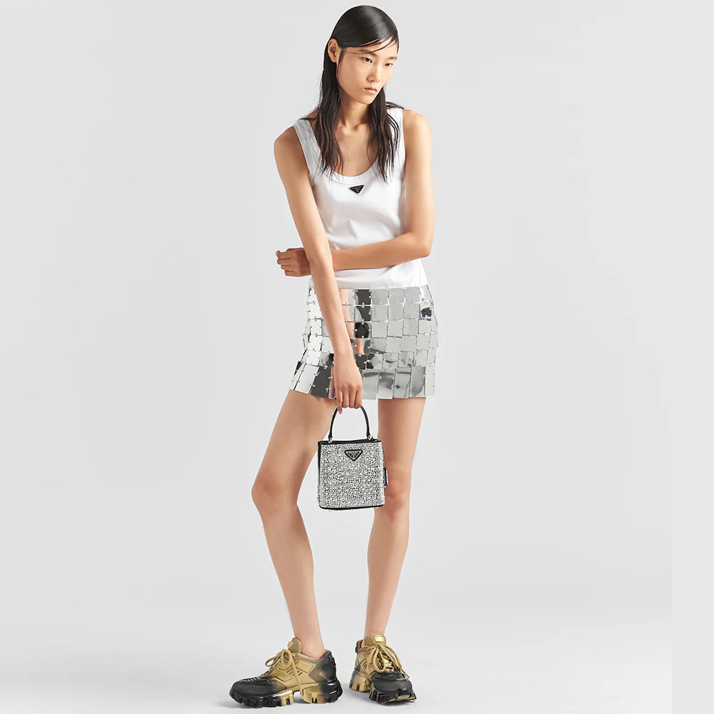 Panier satin bag with crystals