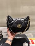 Chanel 19 Hobo Bag Black Lambskin Mixed Metal Hardware