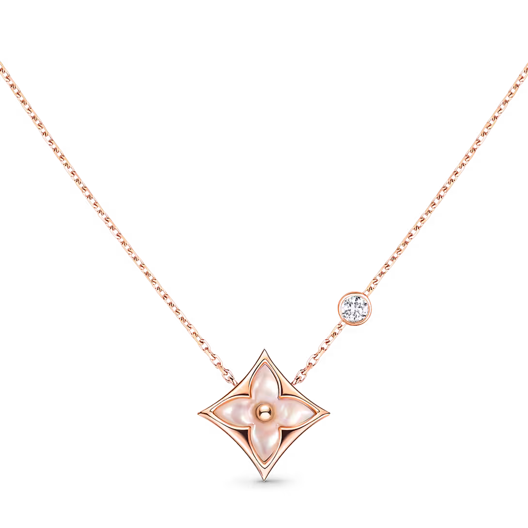 Louis Vuitton Color Blossom BB Star Pendant, Pink gold, Pink Mother-of-Pearl and diamond Q93612