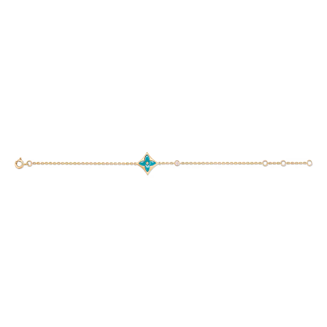 Louis Vuitton Color Blossom BB Star Bracelet, Yellow Gold, Amazonite and Diamond