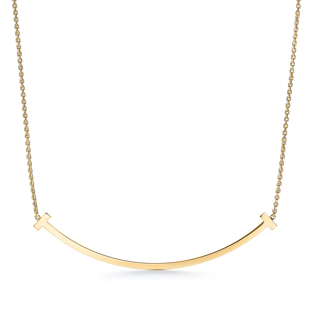 Tiffany & Co. T Extra Large Smile Pendant in Stainless steel and gold plating Gold