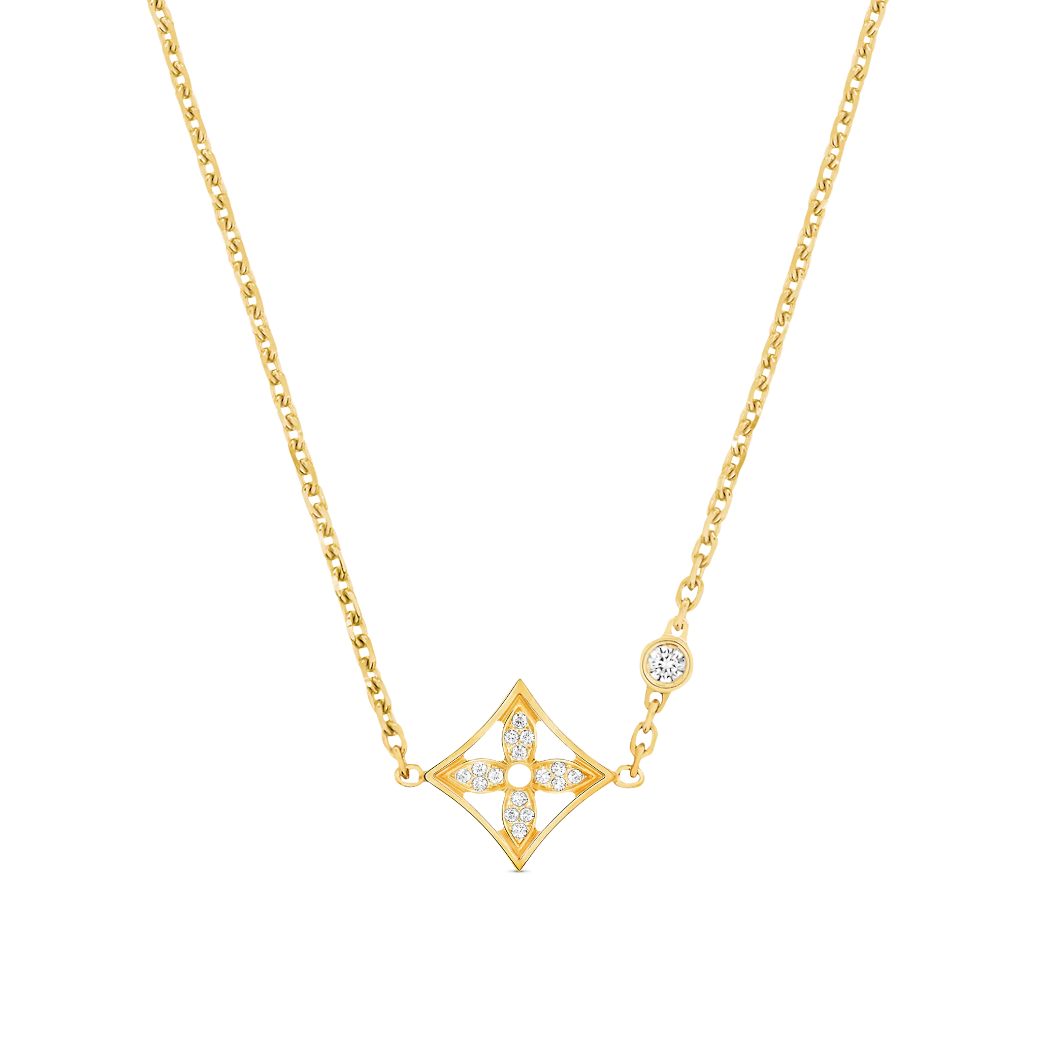 Louis Vuitton Idylle Blossom Pendant, Yellow Gold And Diamonds