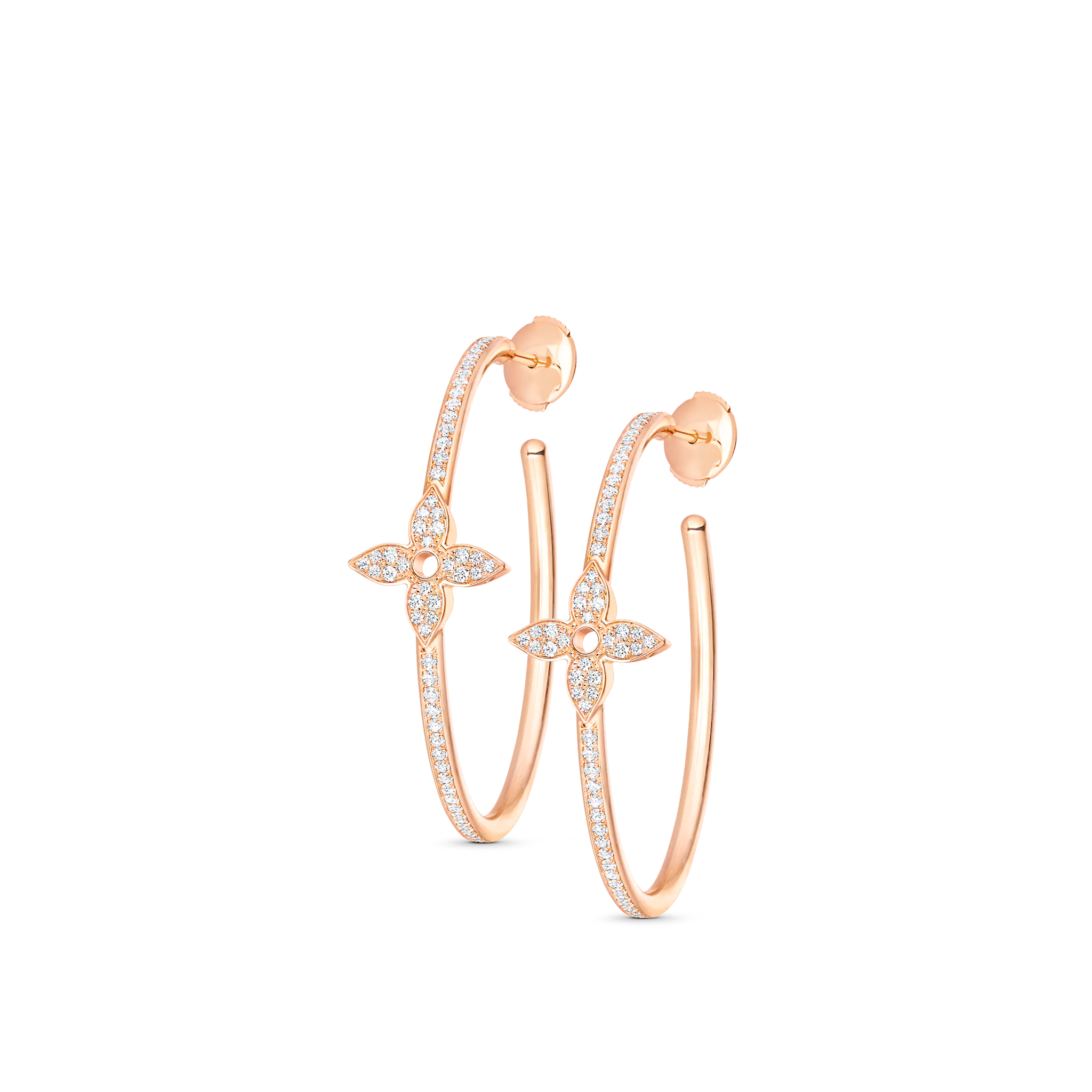 Louis Vuitton Idylle Blossom Hoops, Pink Gold And Diamonds