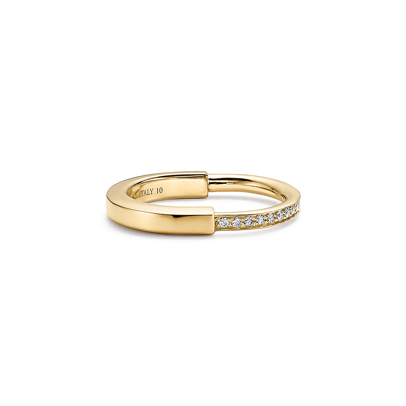 Tiffany & Co. Lock Ring in Yellow Gold with Diamonds