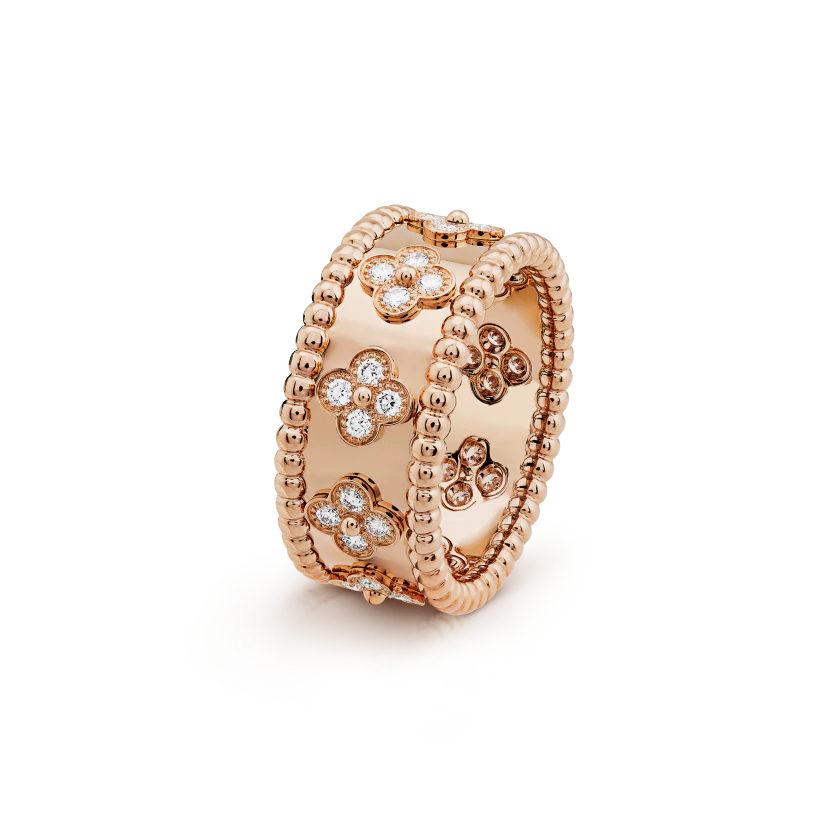Van Cleef & Arpels Perlee clovers ring, small model