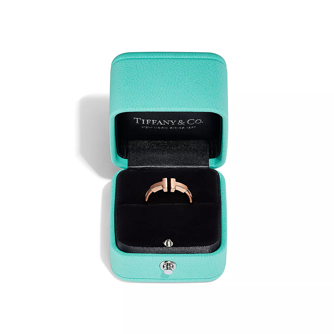 Tiffany & Co. T Wire Ring in Stainless steel and gold plating Rose Gold
