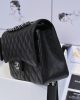 Chanel Large Classic Handbag Grained Calfskin & Silver Metal A58600