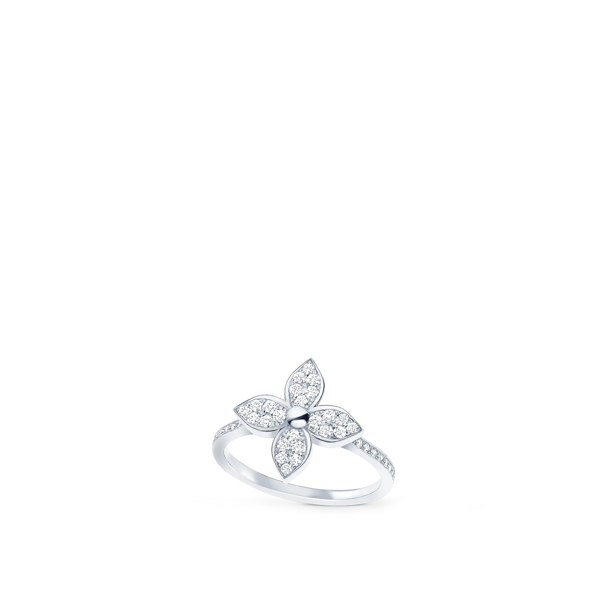 Louis Vuitton Star Blossom Ring, White Gold And Diamonds