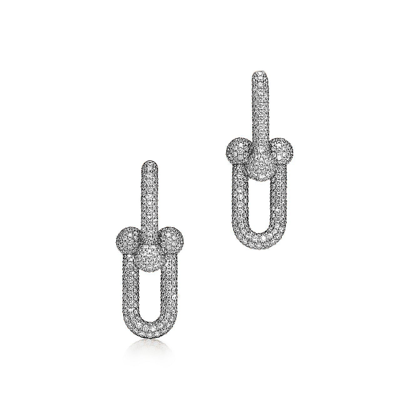 Tiffany & Co. HardWear link earrings silver diamond