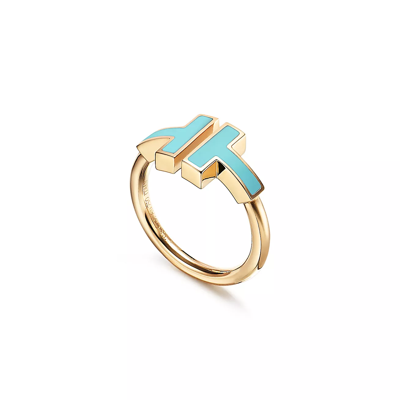 Tiffany & Co. T Turquoise Wire Ring in Stainless steel and gold plating Gold
