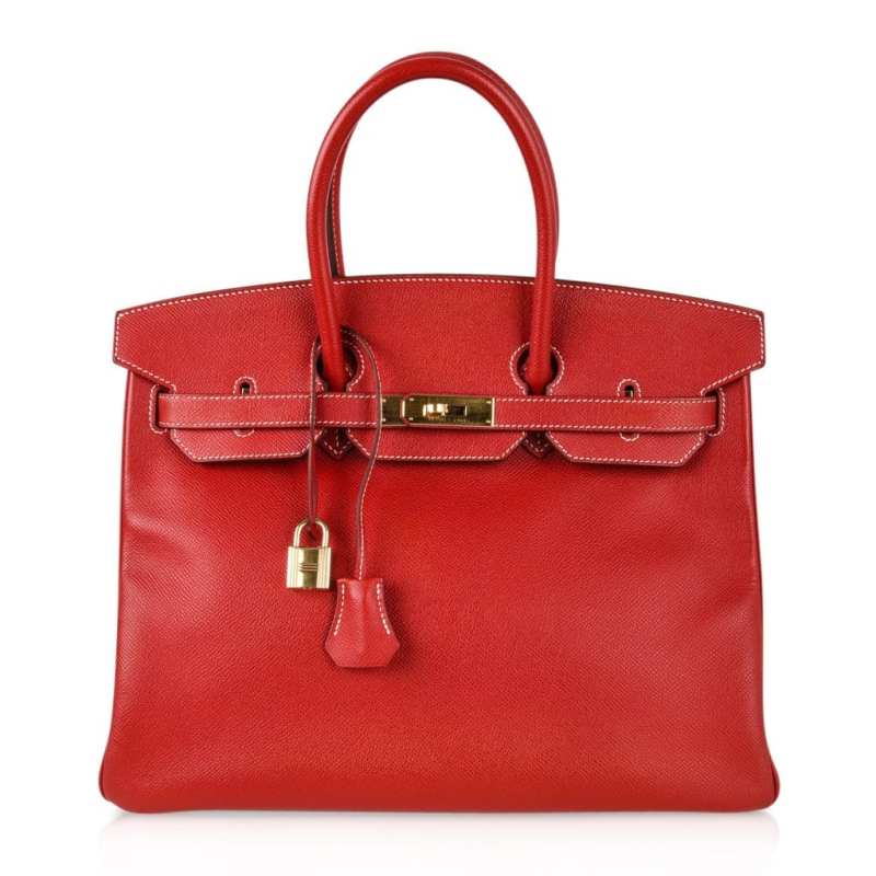 Birkin 28 Bag Rouge Casaque Candy Limited Edition Epsom Gold