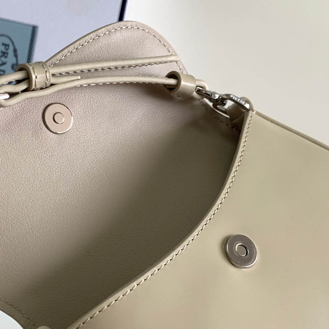 Prada Cleo brushed Leather Shoulder Bag With Flap