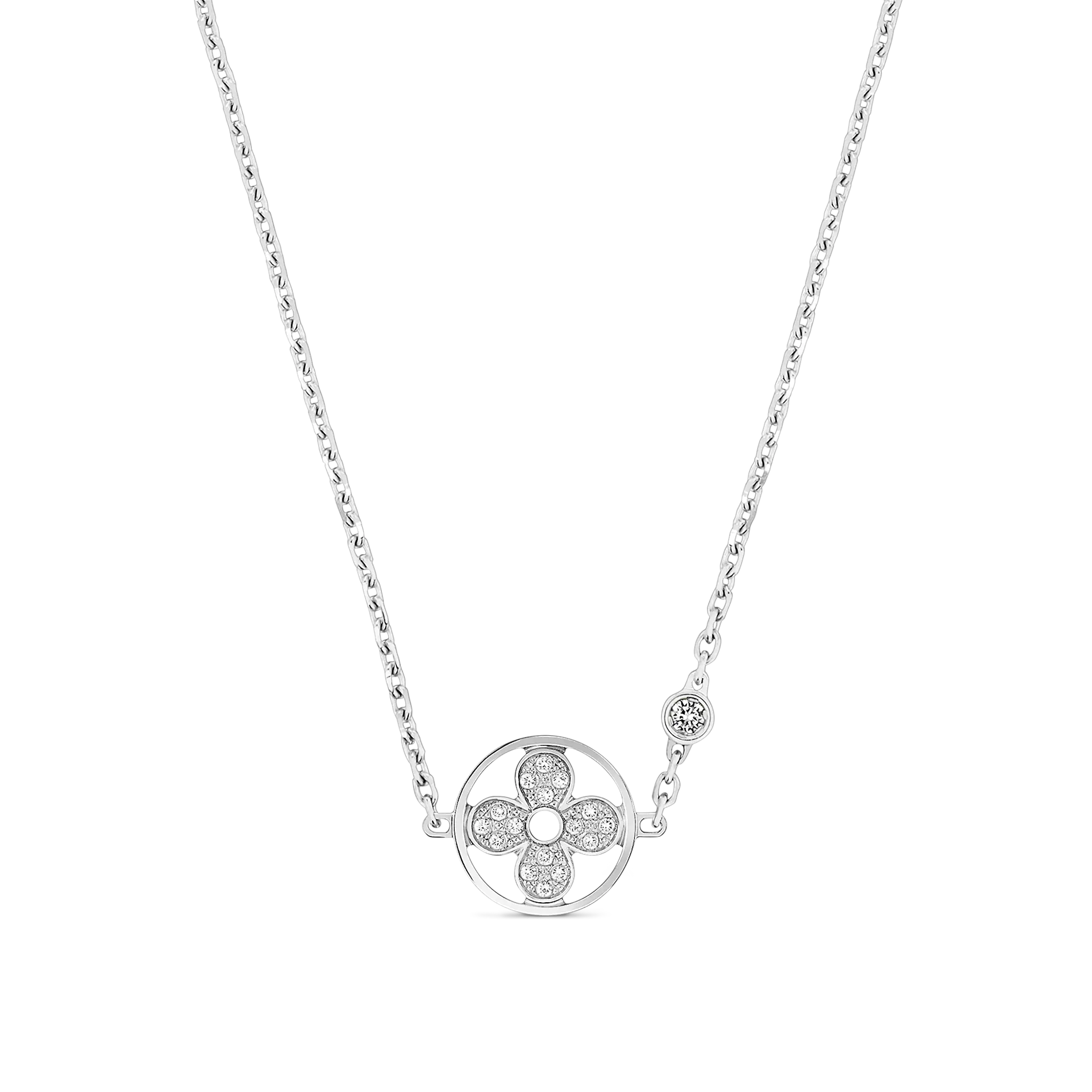 Louis Vuitton Idylle Blossom Pendant, White Gold And Diamonds