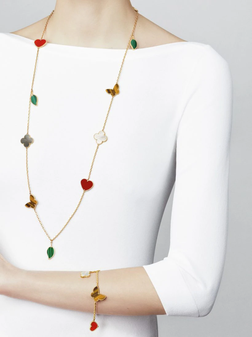 Van Cleef & Arpels Lucky Alhambra long necklace, 12 motifs