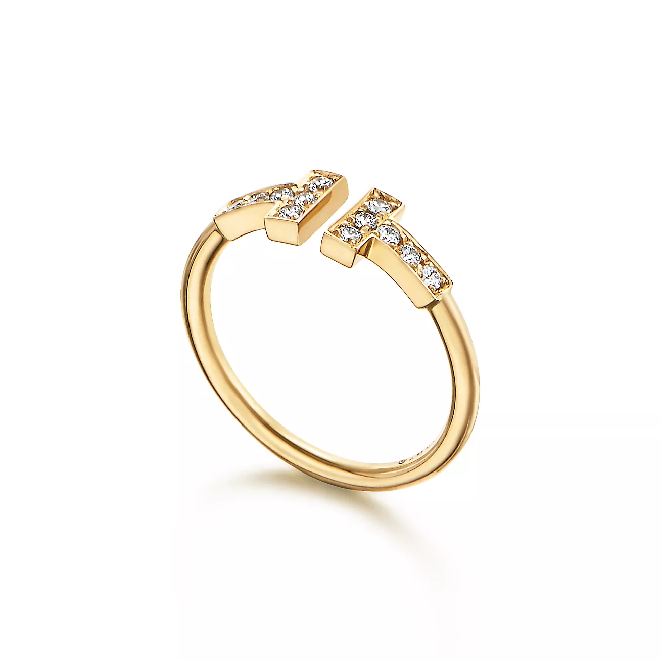 Tiffany & Co. T Diamond Wire Ring in Stainless steel and gold plating Gold