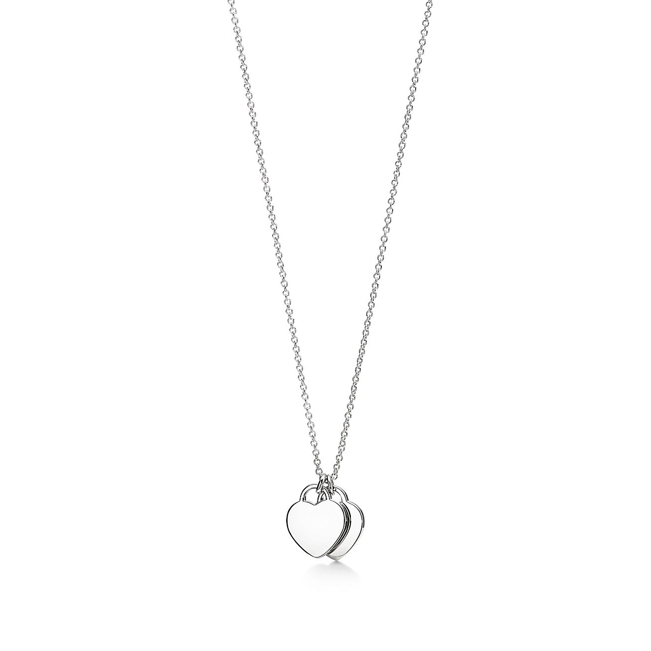 Tiffany & Co. Return to  Heart Tag Pendant in Sterling Silver with a Diamond, Mini