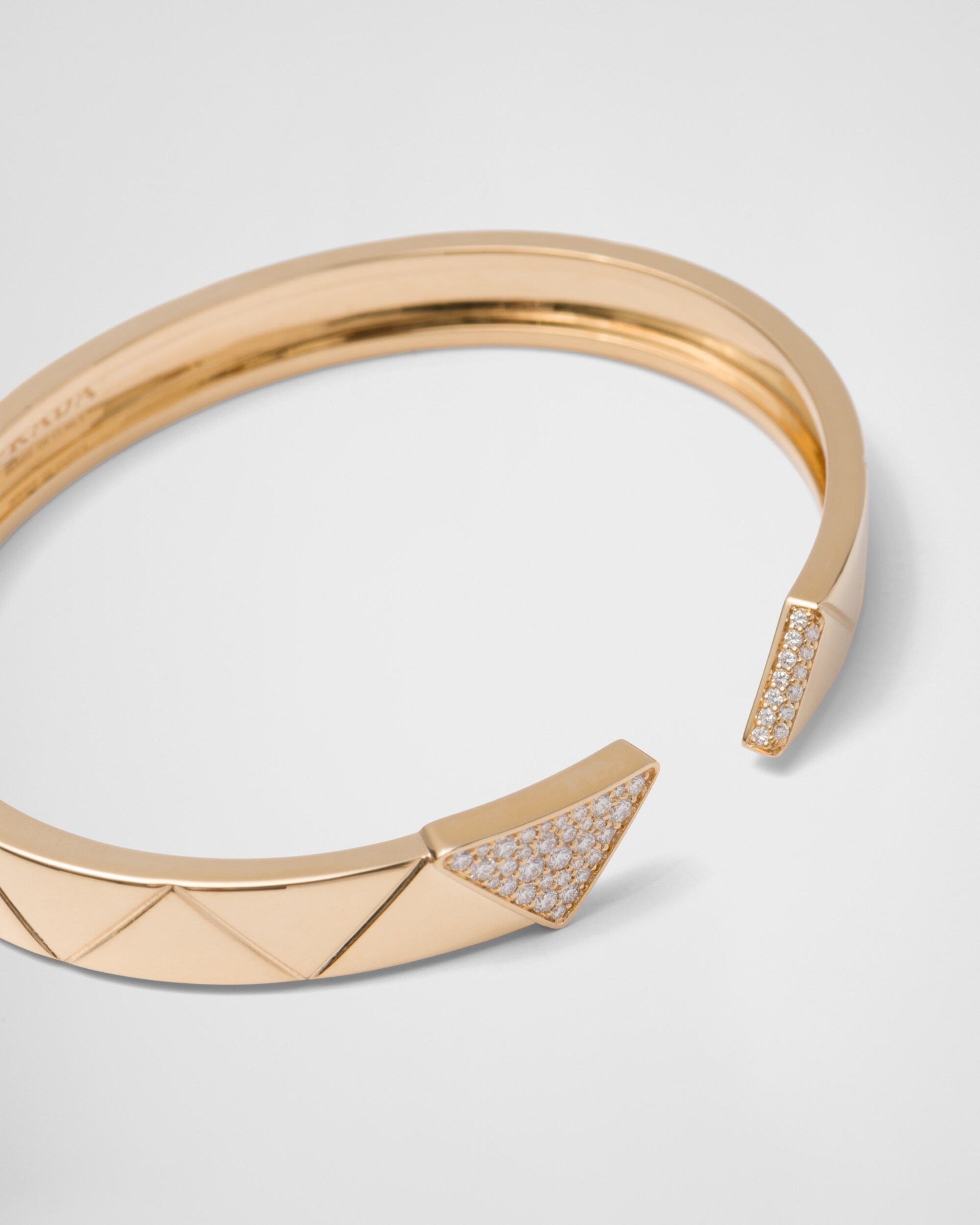 Prada Eternal Gold bangle bracelet in yellow gold with diamonds