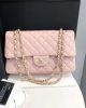 Chanel Medium Classic Double Flap Light Pink Caviar Light Gold Hardware