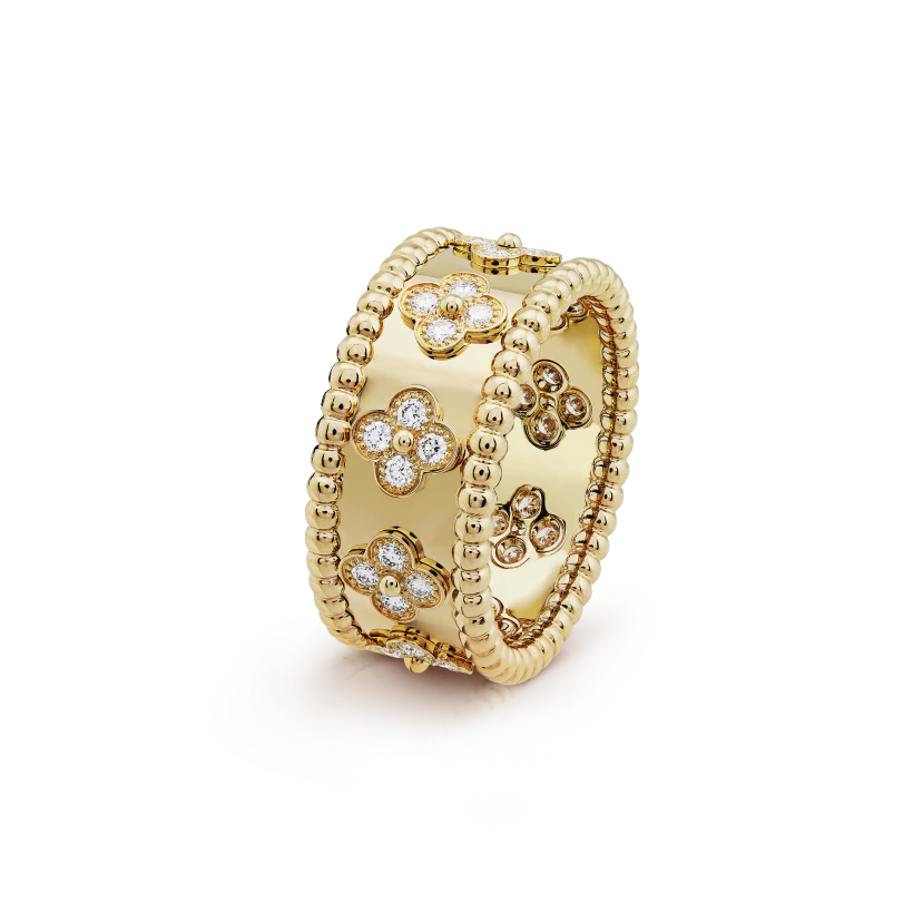 Van Cleef & Arpels Perlee clovers ring, medium model