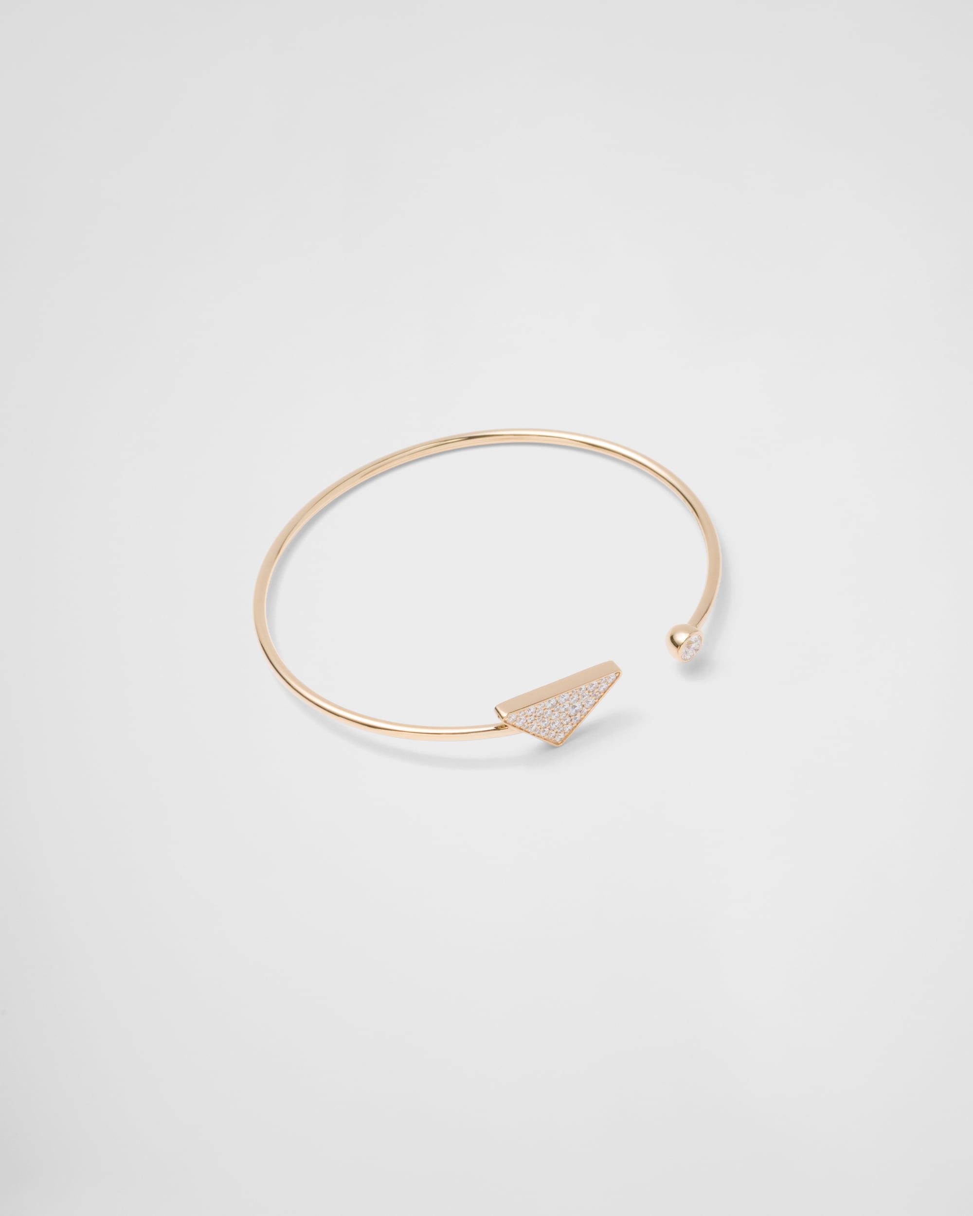 Prada Eternal Gold bangle bracelet in yellow gold with diamonds