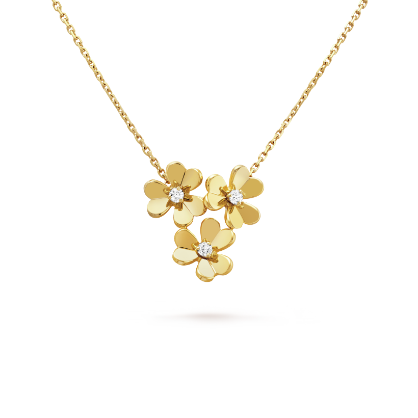 Van Cleef & Arpels Frivole pendant, 3 flowers, mini model