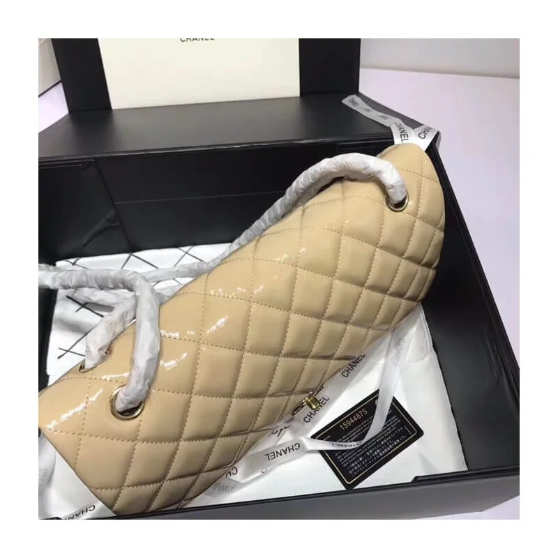 Chanel Pantent Leather 30Cm Class-Flap Bag A1113