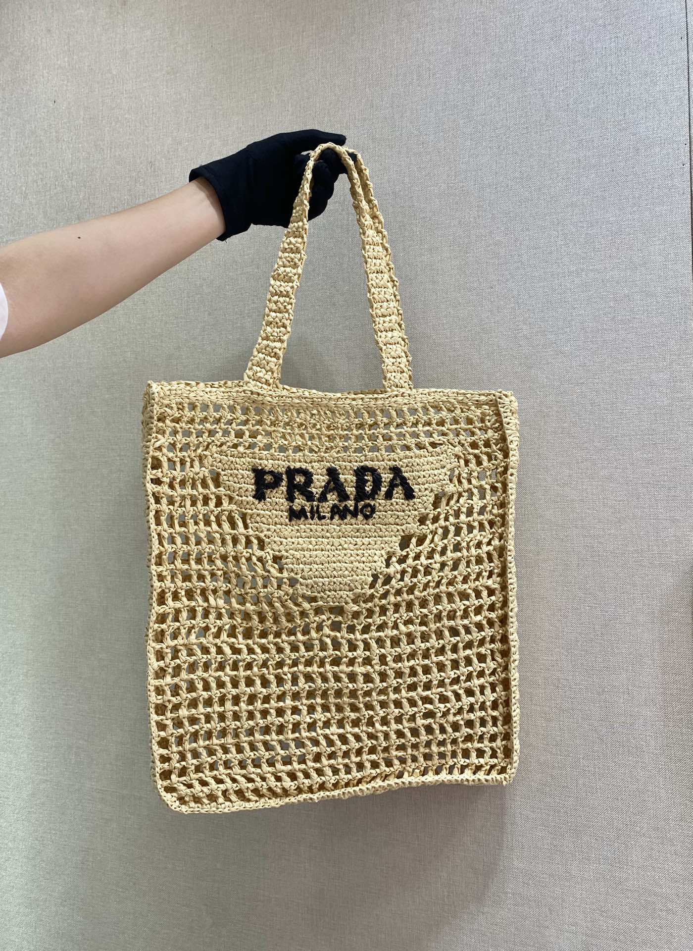 Prada Raffia Tote Bag