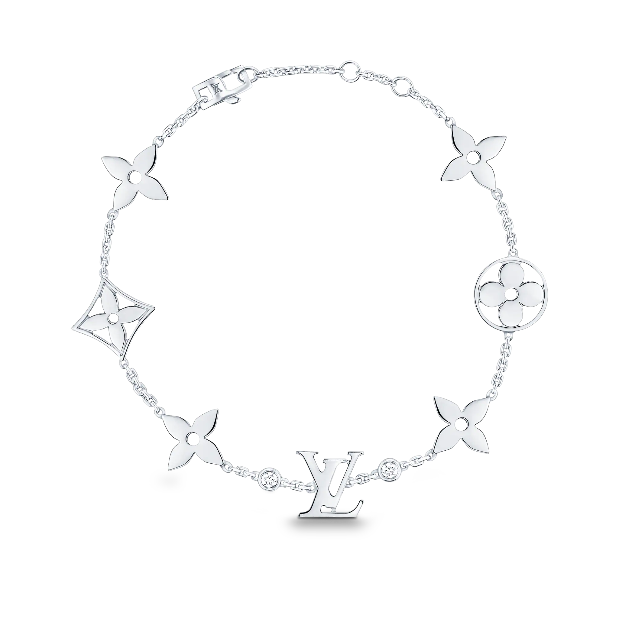 Louis Vuitton IDYLLE BLOSSOM MONOGRAM BRACELET, WHITE GOLD AND DIAMONDS