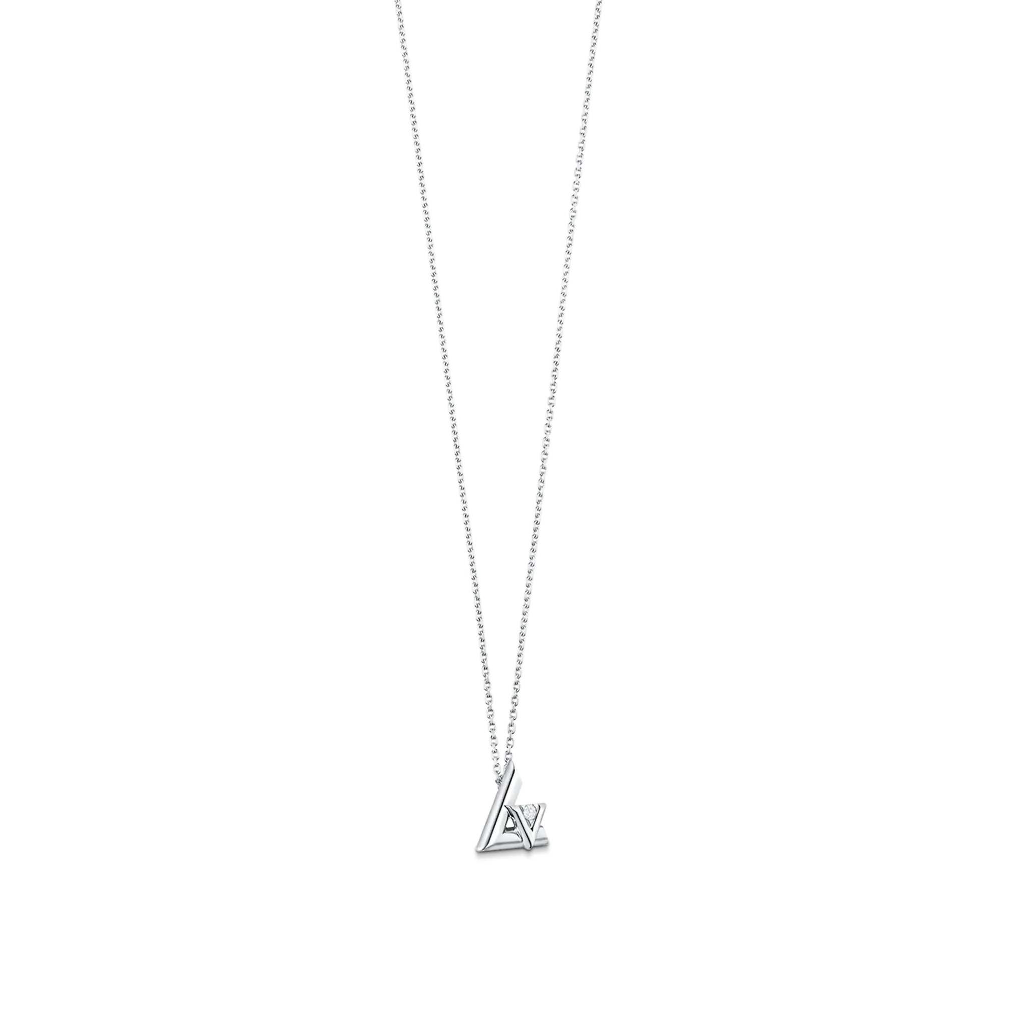 Louis Vuitton Volt One Small Pendant, White Gold And Diamond