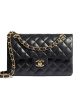 Chanel Small Classic Handbag Lambskin & Gold Metal A01113