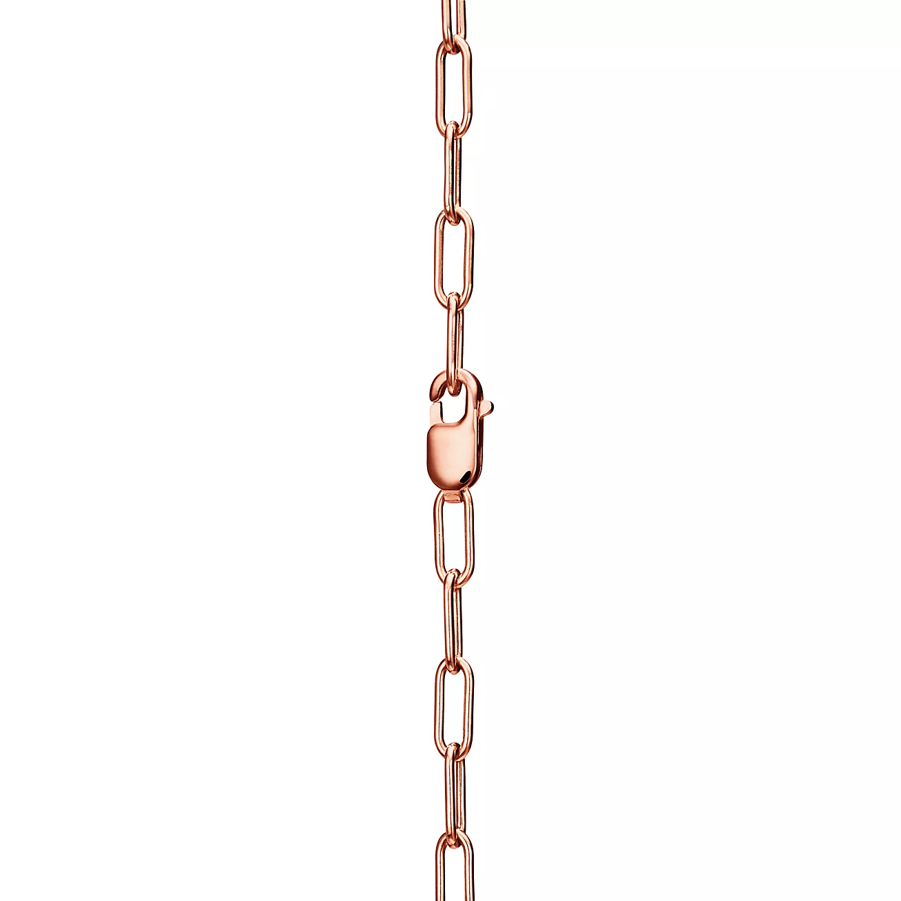 Tiffany & Co. Lock Pendant in Rose Gold with Pave Diamonds, Medium