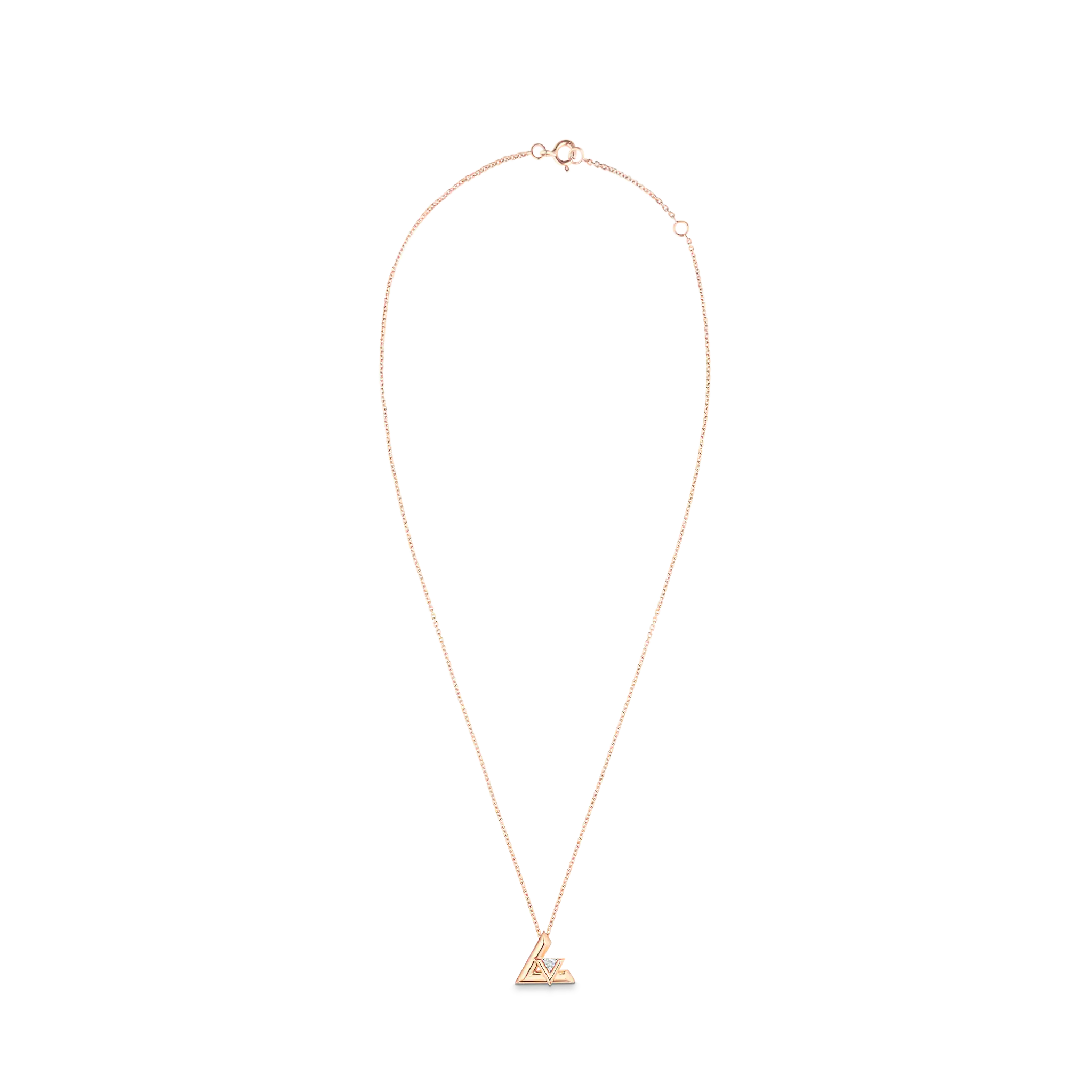 Louis Vuitton Volt One Small Pendant, Pink Gold And Diamond