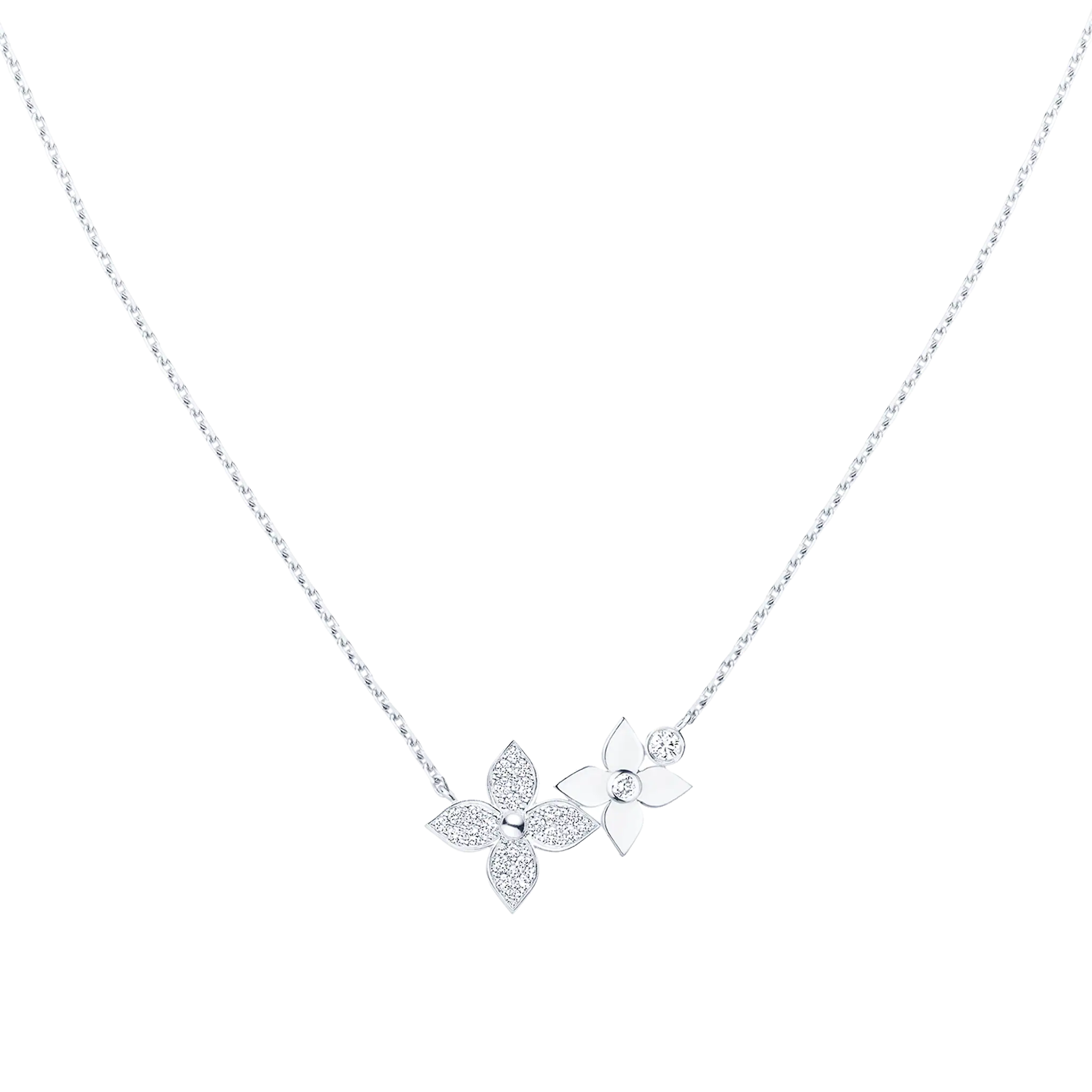 Louis Vuitton Star Blossom Necklace, White Gold, Diamonds