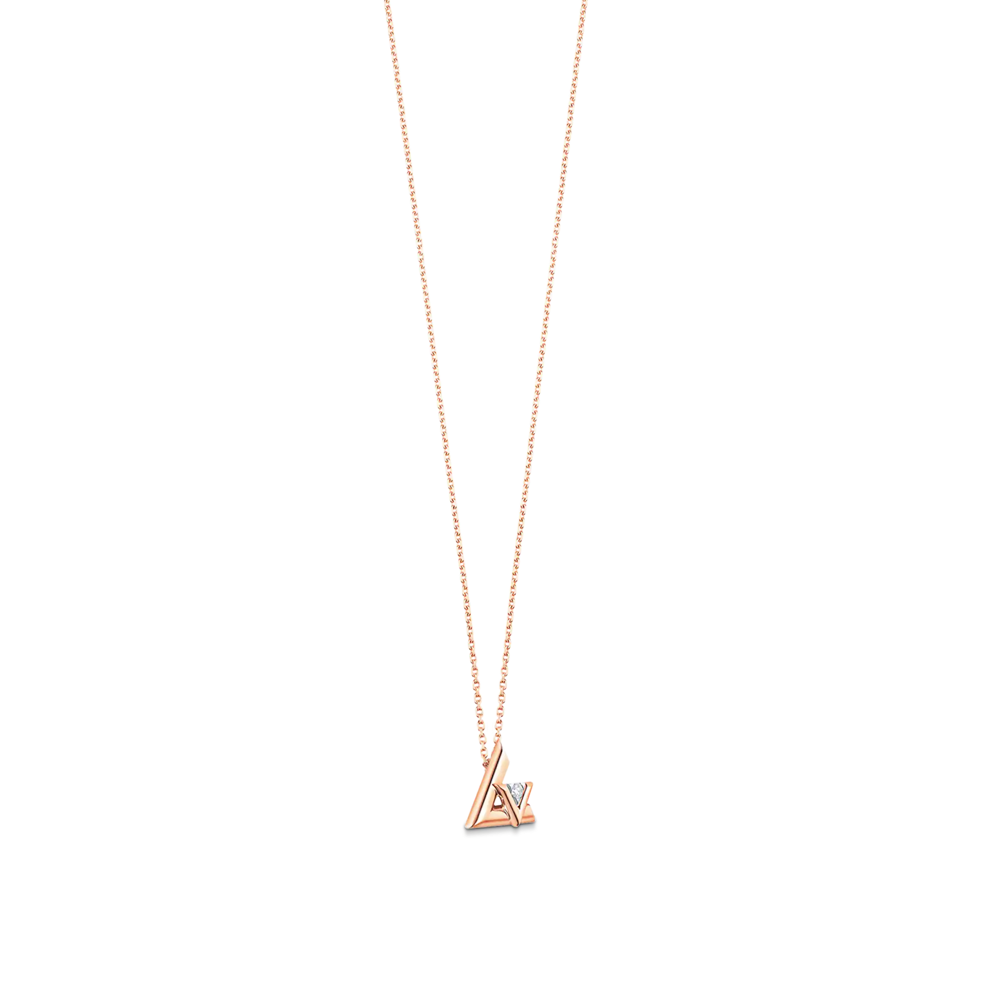 Louis Vuitton Volt One Small Pendant, Pink Gold And Diamond