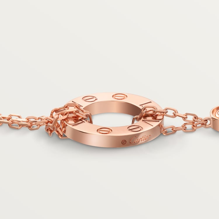 Cartier LOVE bracelet, on chain, 2 diamonds
