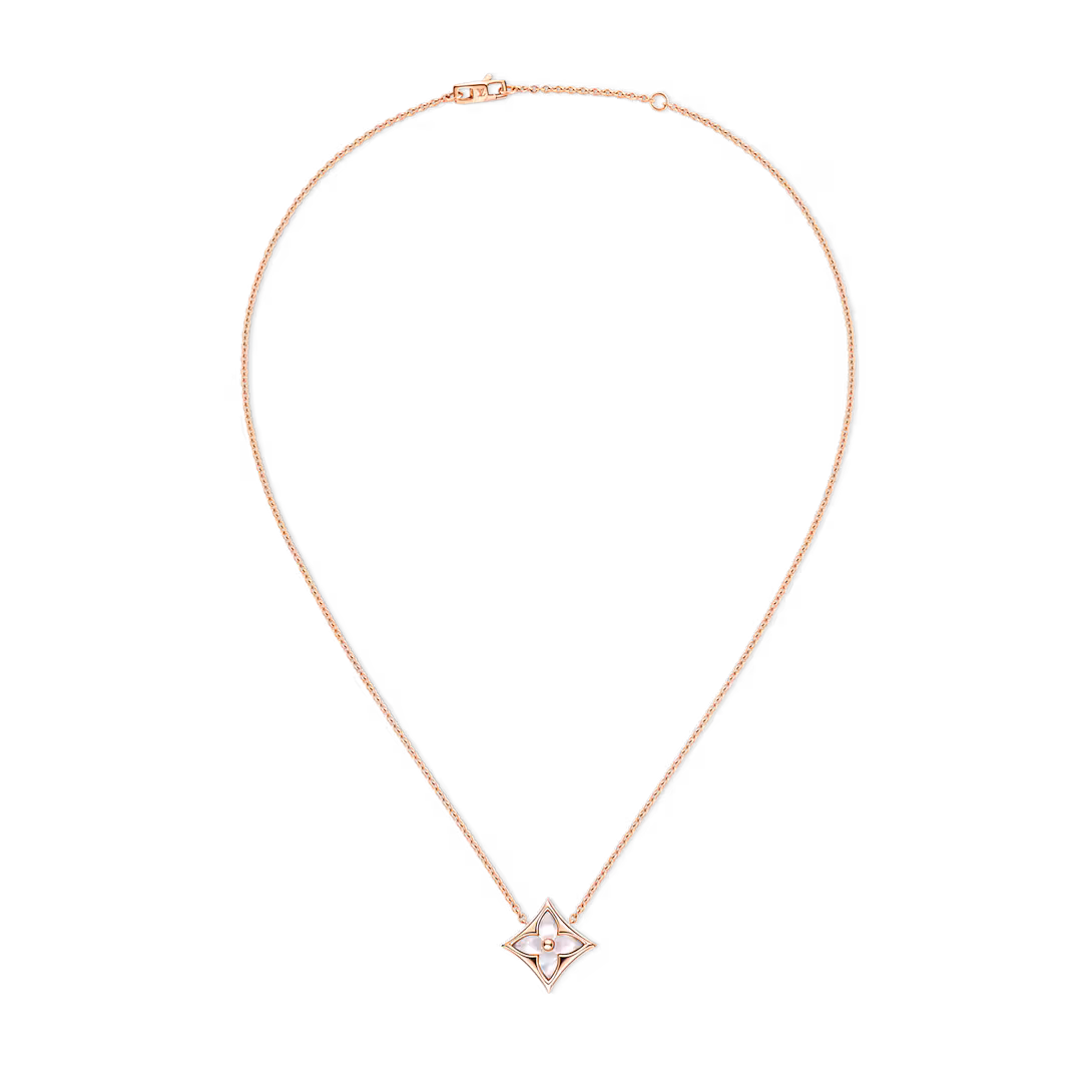 Louis Vuitton Color Blossom Star pendant, pink gold and white mother-of-pearl Q93521