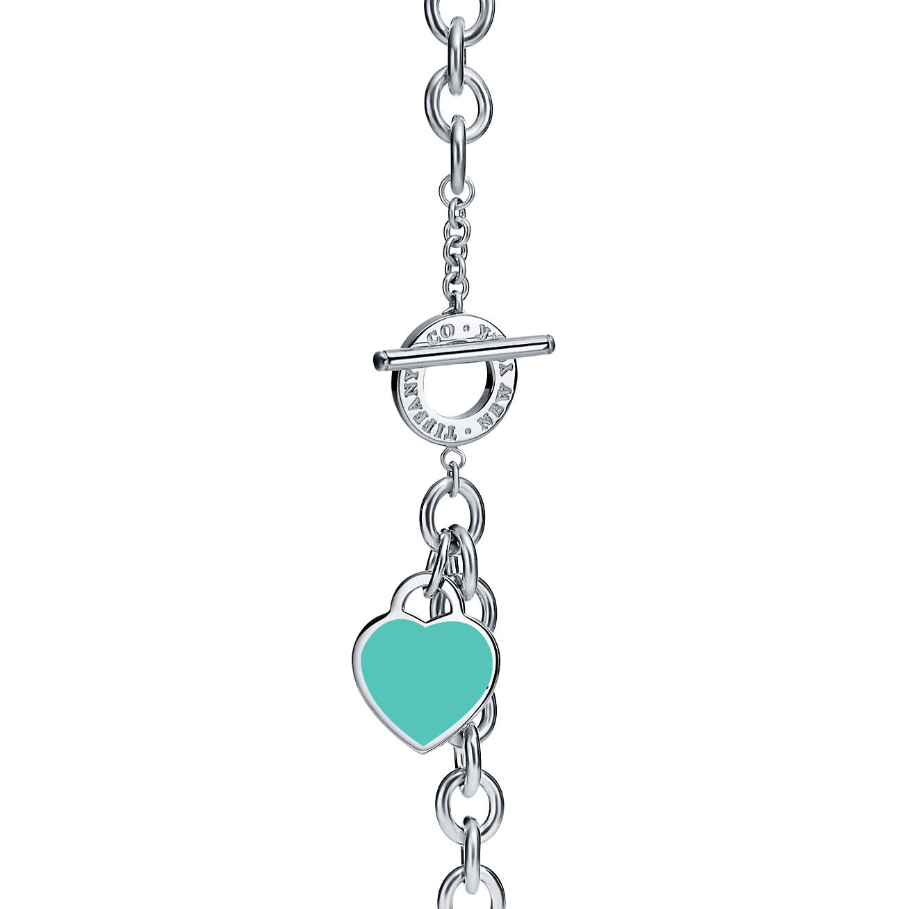 Tiffany & Co. Return to  Heart Tag Toggle Blue Necklace in Silver