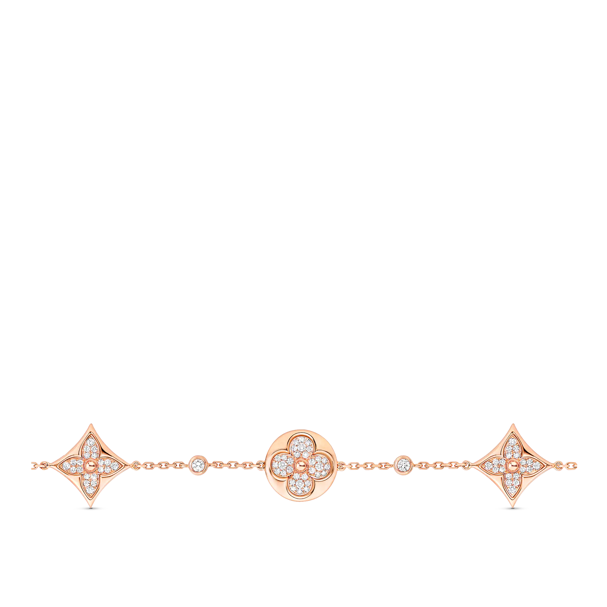 Louis Vuitton Color Blossom BB Multi-Motifs Bracelet, Pink Gold And Diamonds