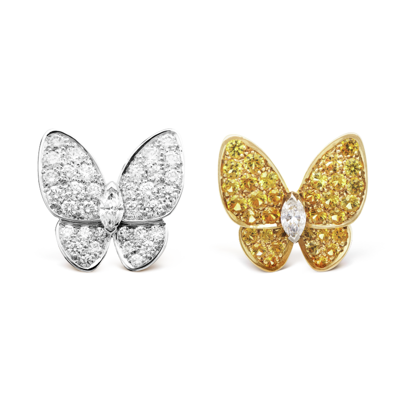 Van Cleef & Arpels Two Butterfly earrings