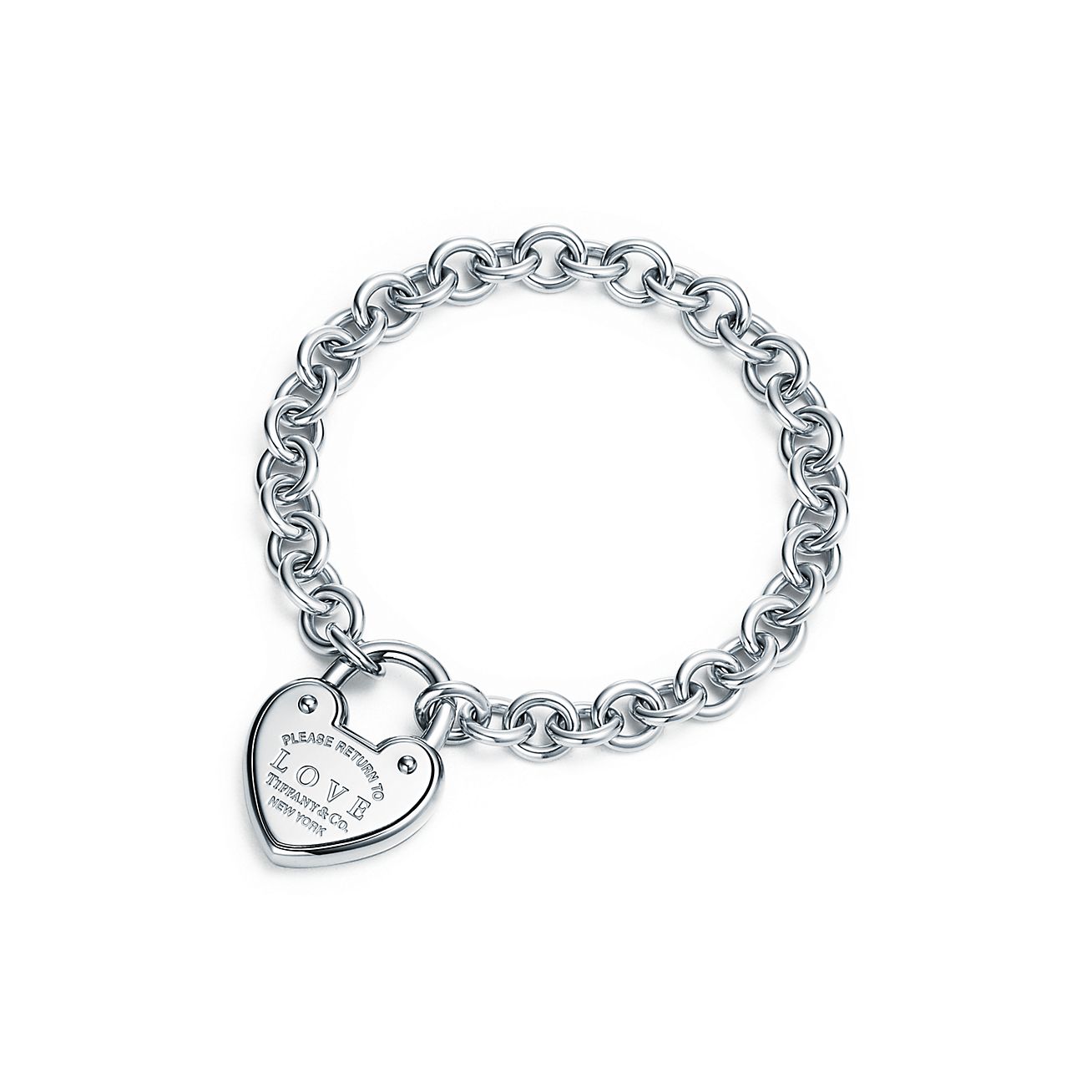 Tiffany & Co. Return to  Love Lock Bracelet in Silver, Medum