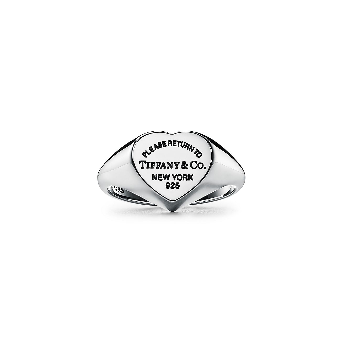 Tiffany & Co. Return to  Heart Signet Ring in Silver, Small