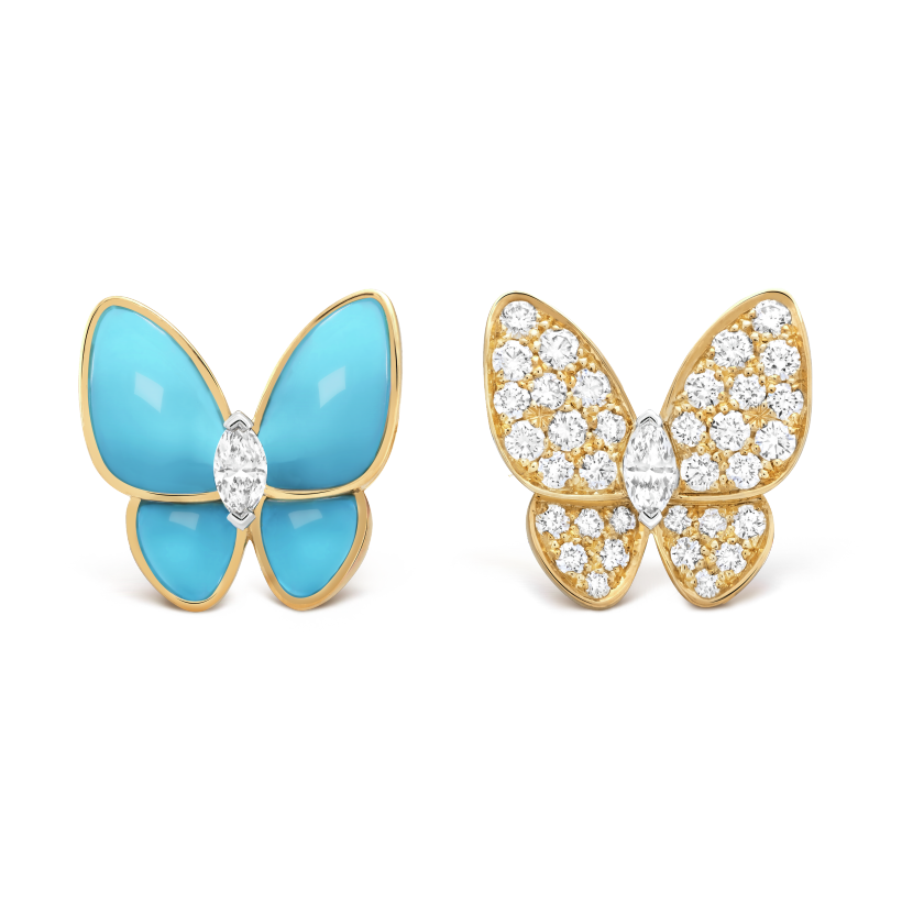 Van Cleef & Arpels Two Butterfly earrings