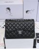 Chanel Large Classic Handbag Grained Calfskin & Silver Metal A58600